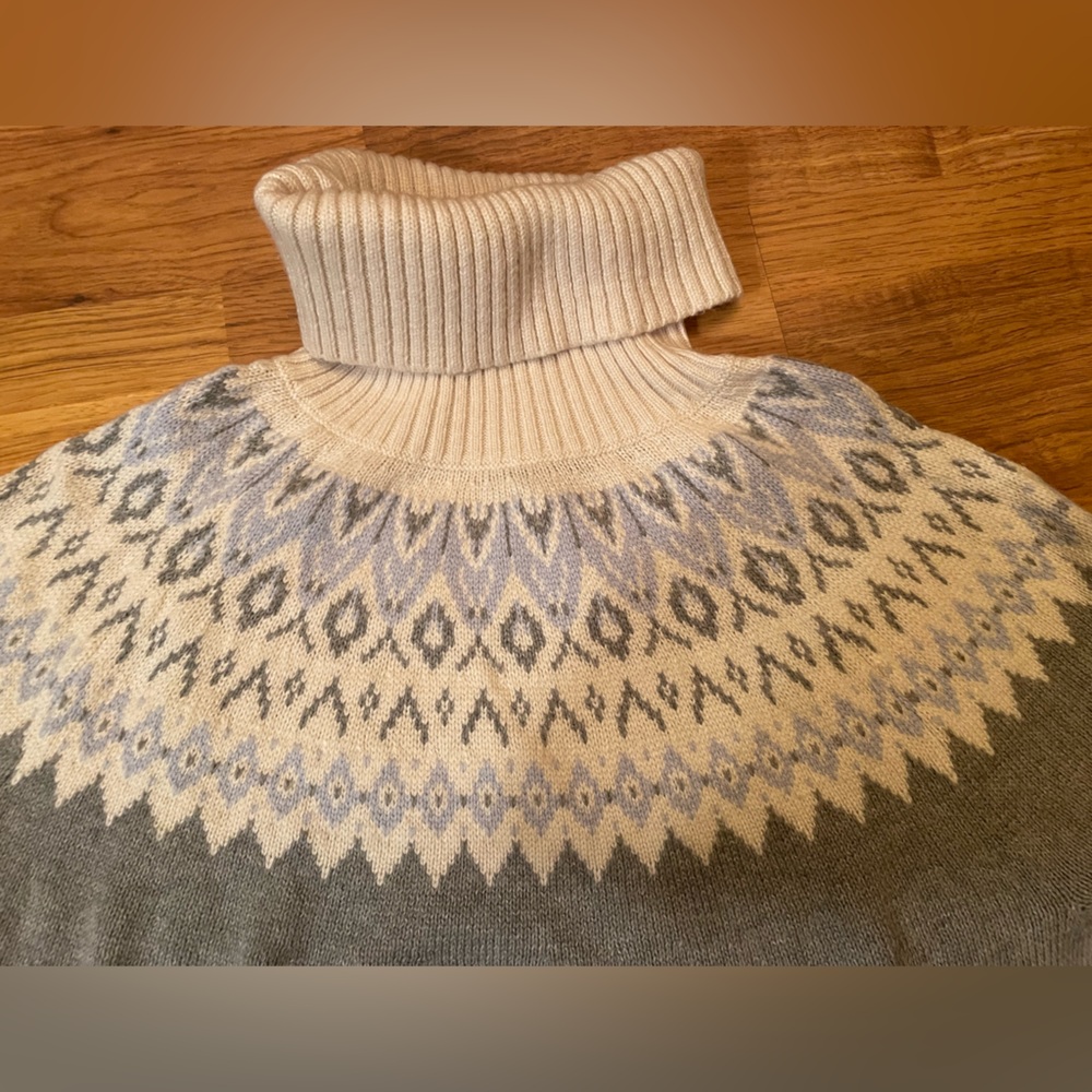 Banana Republic fair isle turtleneck tunic sweater